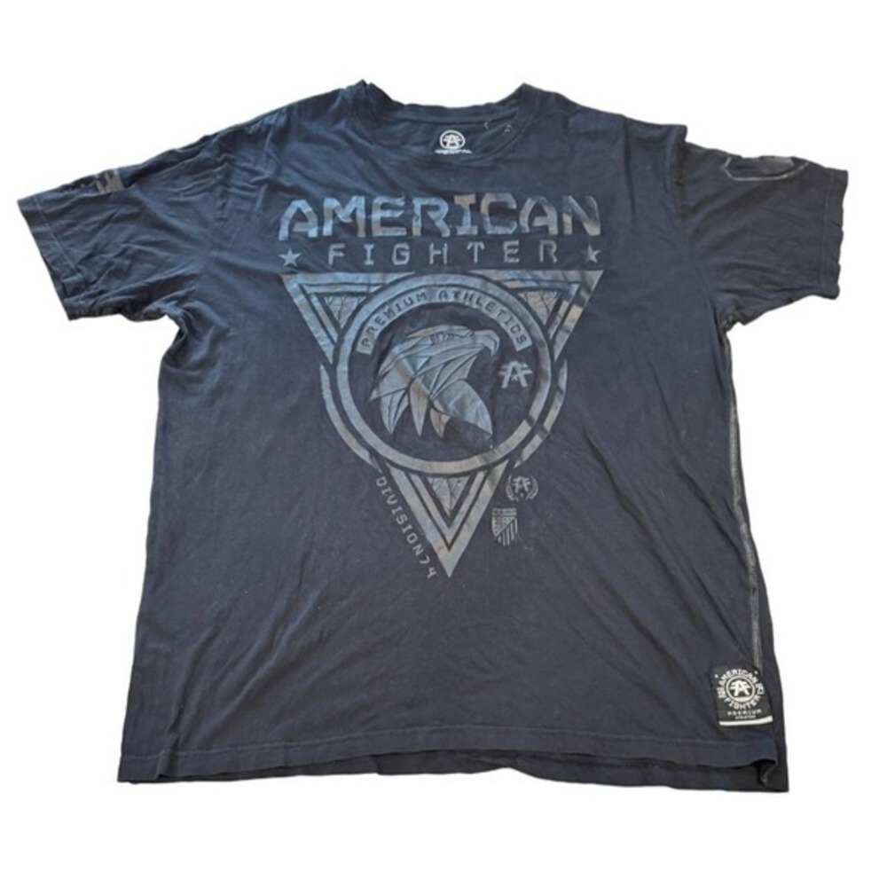 American Fighter Mens 3XL Black Division 74 Graphic T-Shirt Buckle Exclusive |W1